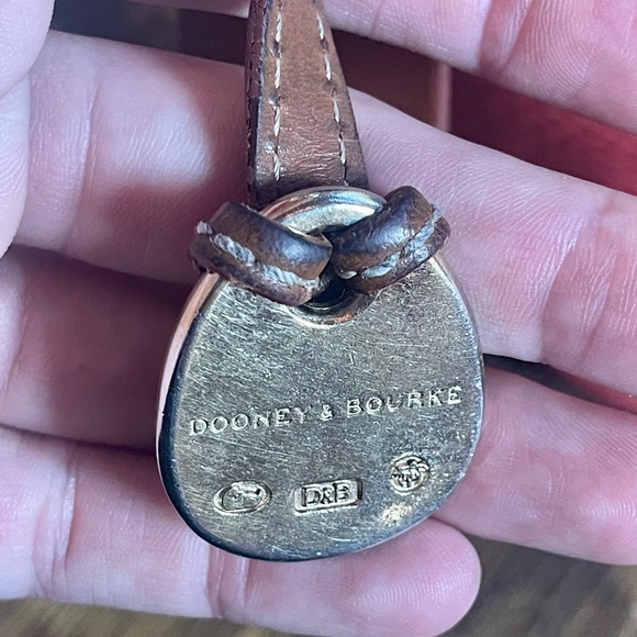 Dooney & Bourke Poppy Red Hobo Shoulder Bag with Leather Trim Horse bit strap - Picture 15 of 16